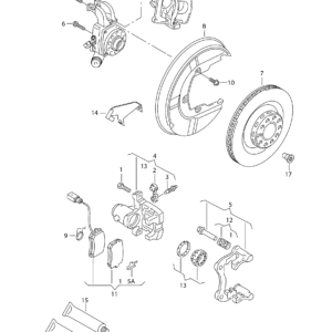VAG JZW698601AK - Kit frenos, freno de disco